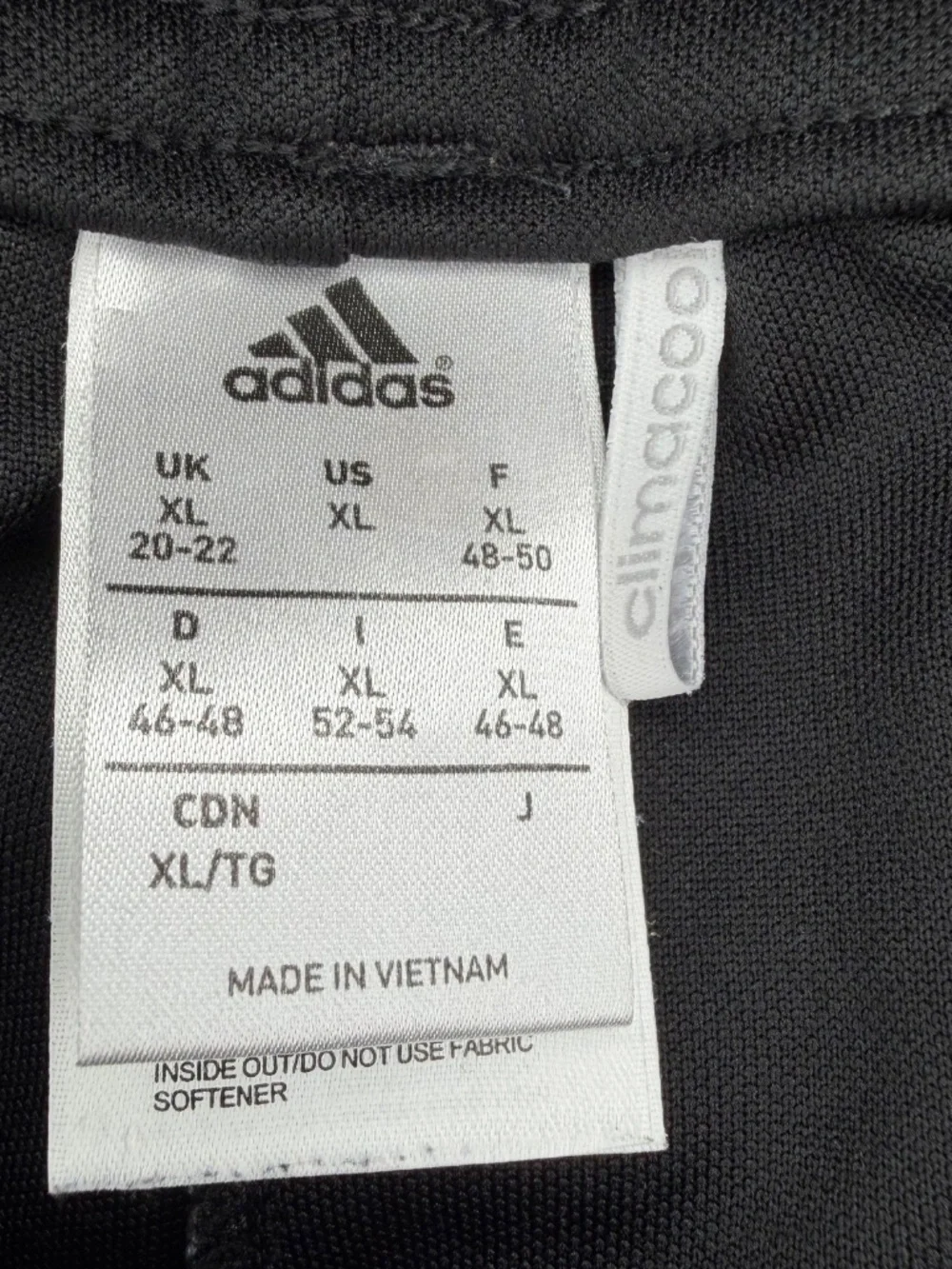 Adidas Track Pants Zipper Ankles Black Gray Stripe Mens XL Climacool
